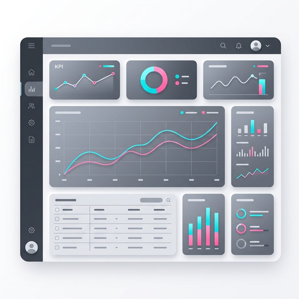 Zoho Dashboard Analytics Mockup